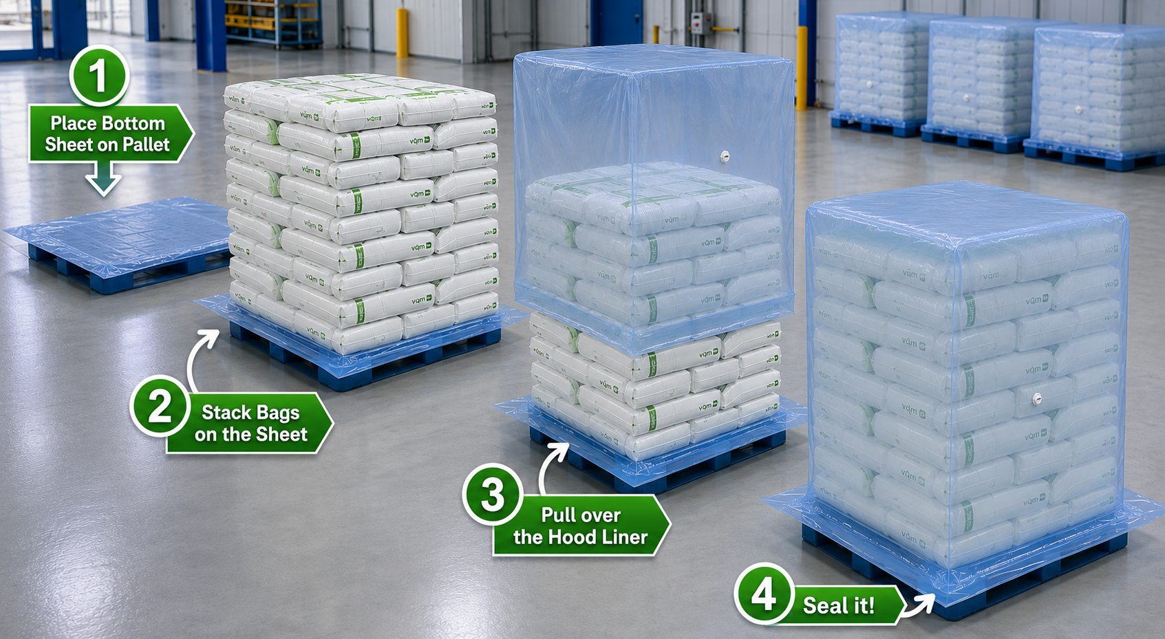 vQm - Hood liners for palletized goods